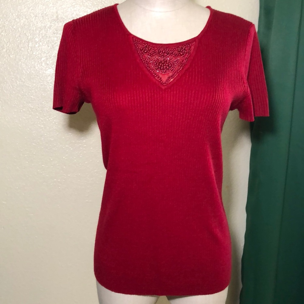 Soft Red Blouse